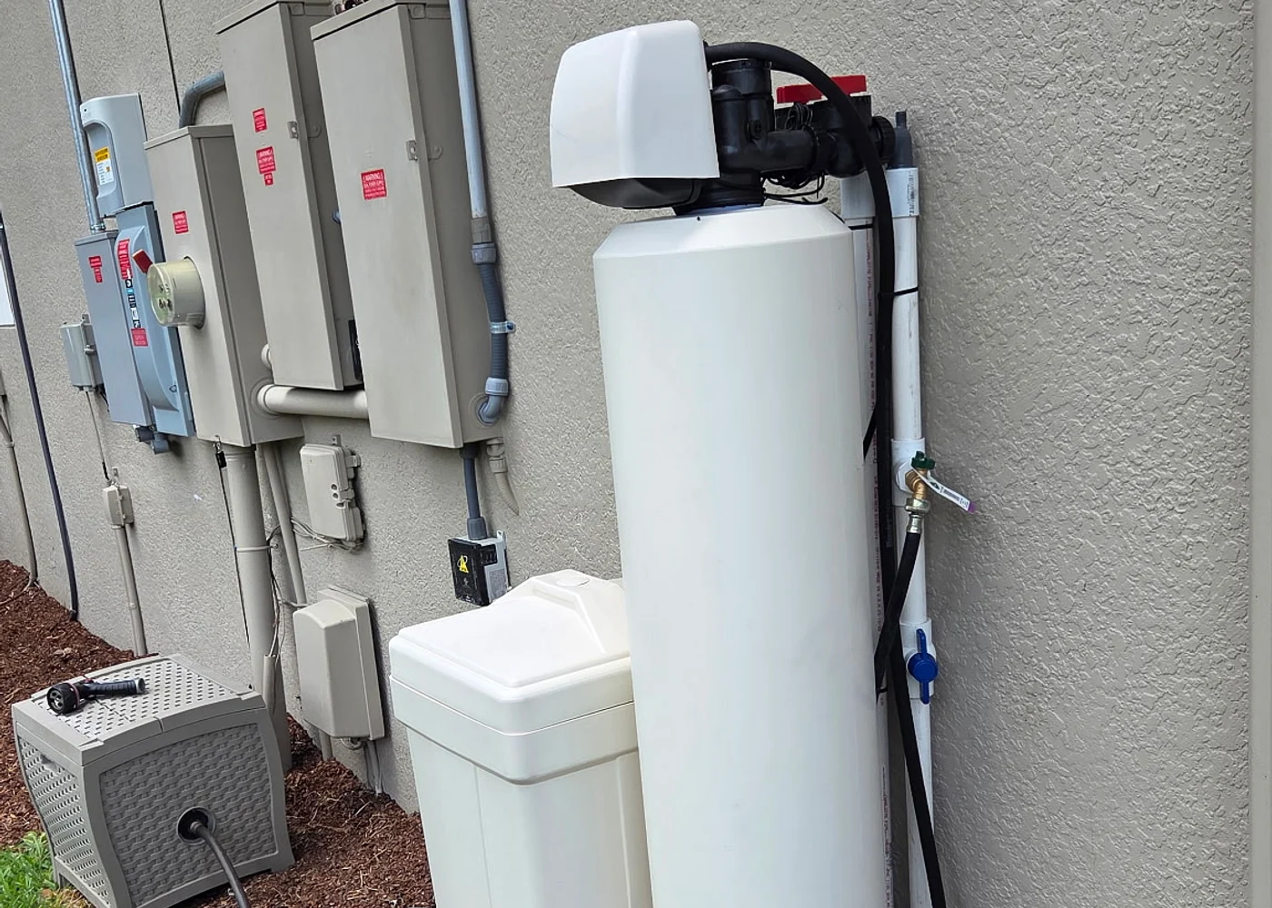 Exterior treatment system and plumbing
