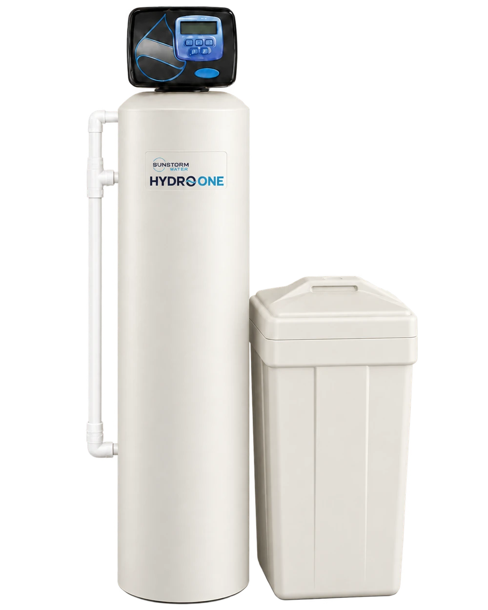 HydroOne whole-home system and brine tank