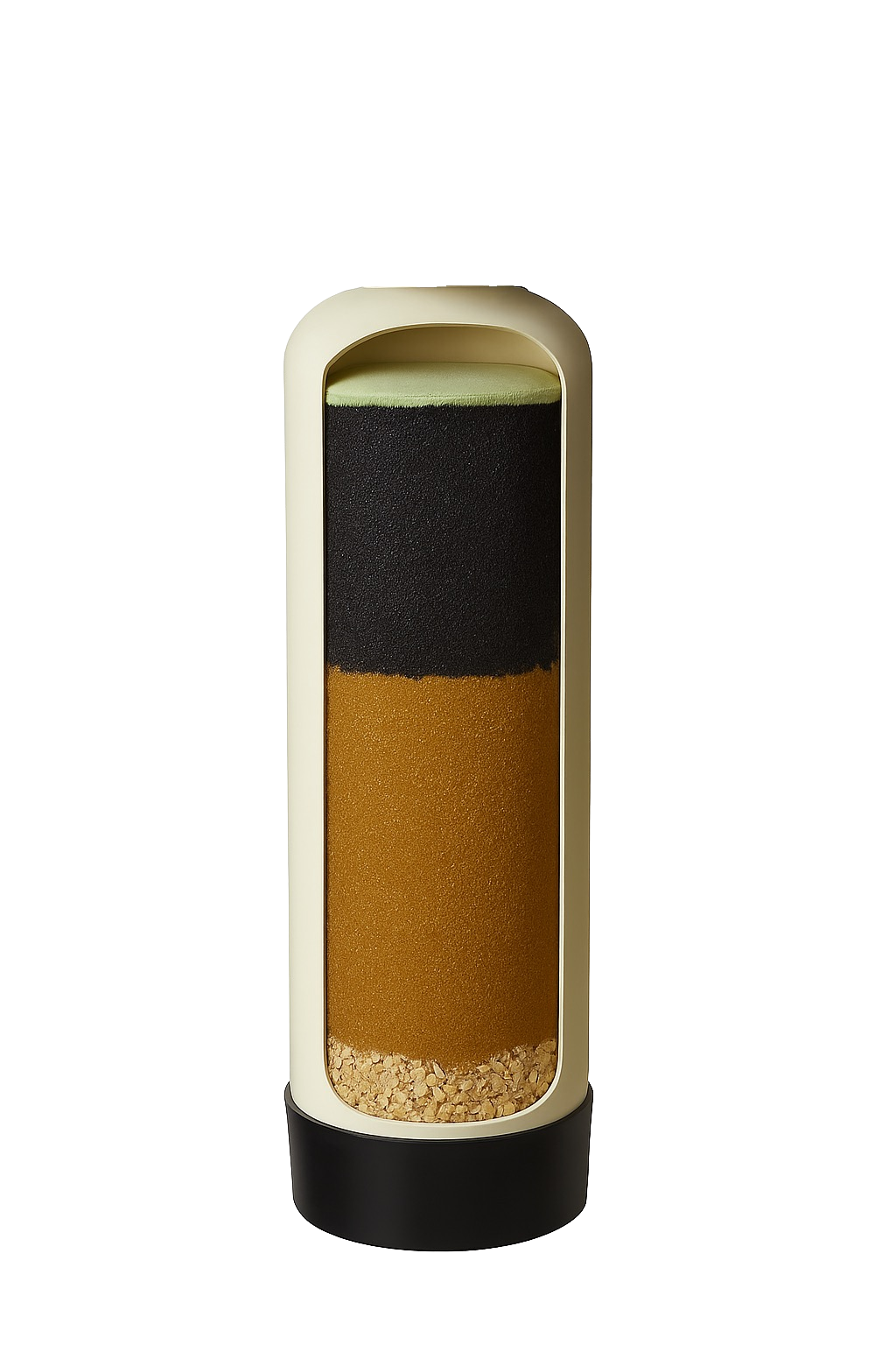 Cutaway view of the four treatment media layers inside HydroOne™
