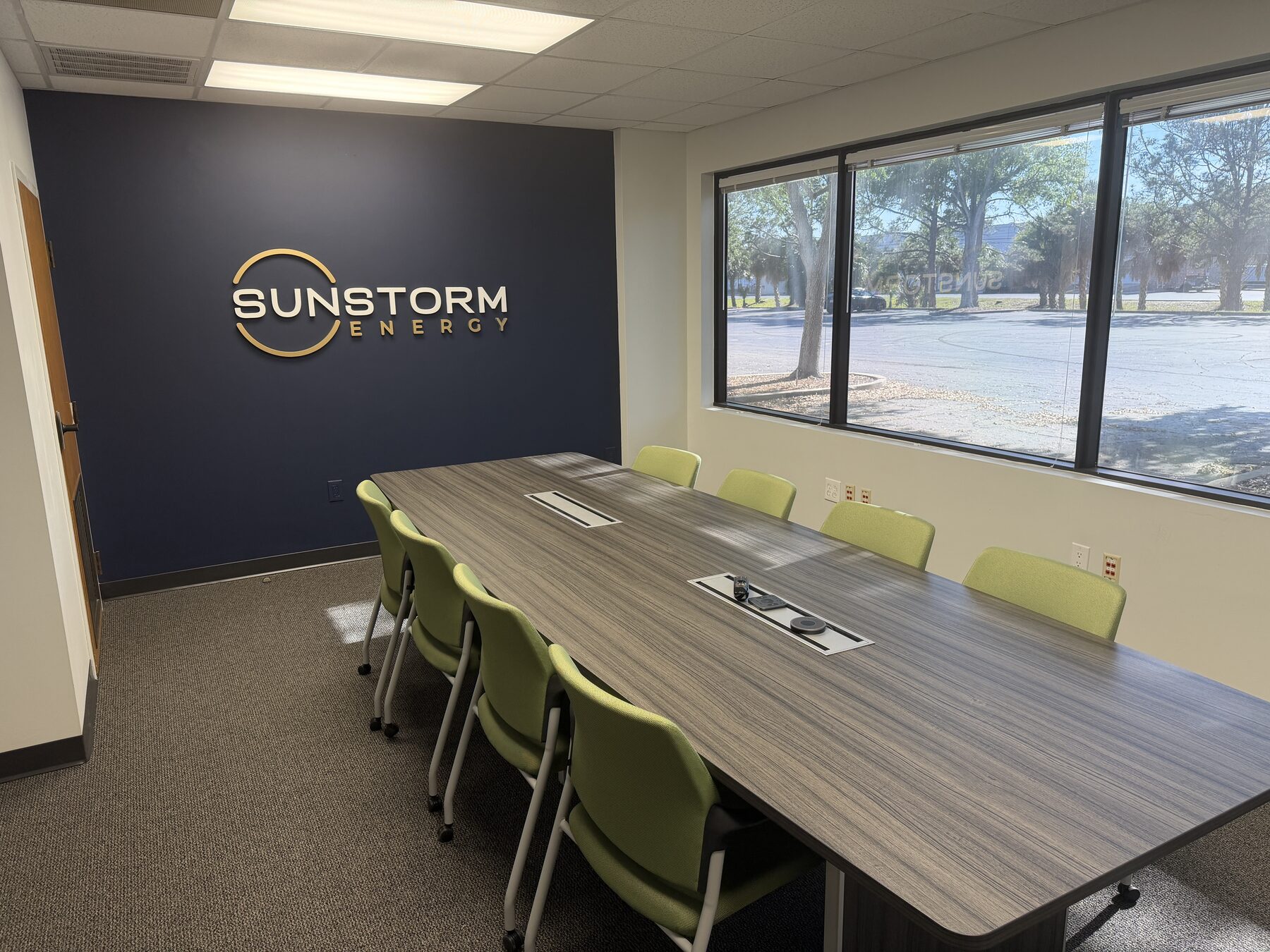 Meeting room at the shared Sunstorm office in Orlando